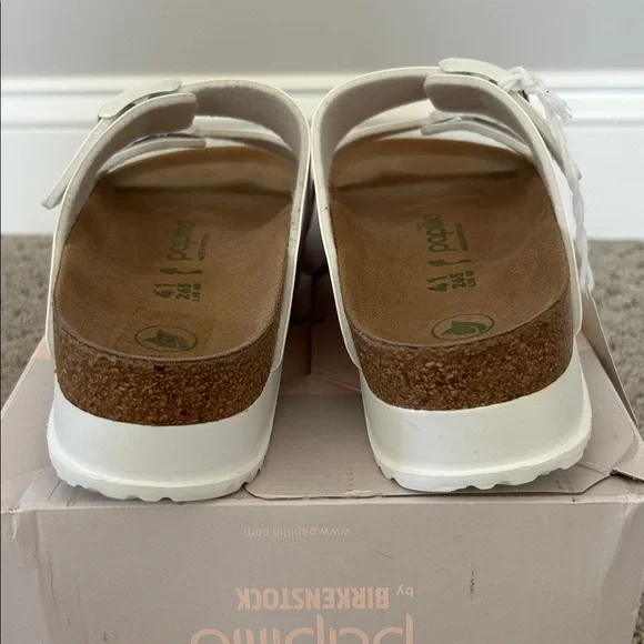 Birkenstock Arizona Papillio Flex Platform Sandal Slide White SZ US 10 EU 41 NEW - Picture 13 of 13